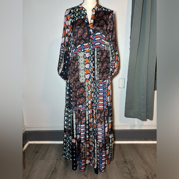 Anthropologie Dresses & Skirts - Me 2 magic patchwork-style paisley and floral prints Bohemian maxi dress size 2X